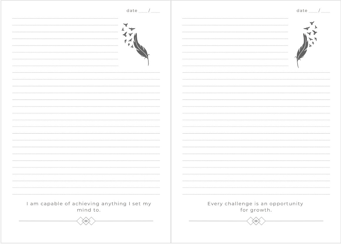 Notes & Affirmations - a Notebook with Affirmations for Women and Teen Girls - Filled with Beautiful Hand Picked Empowering Affirmations on Each Page ... Self Care, Positivity, and Abundance (Blue Flower)