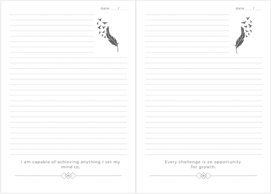 Notes & Affirmations - a Notebook with Affirmations for Women and Teen Girls - Filled with Beautiful Hand Picked Empowering Affirmations on Each Page ... Self Care, Positivity, and Abundance (Blue Flower)