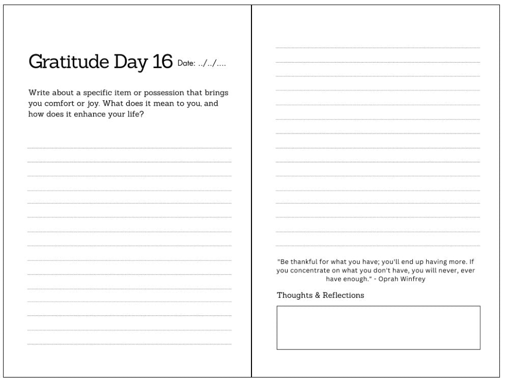 Journal Prompt Grateful Happy